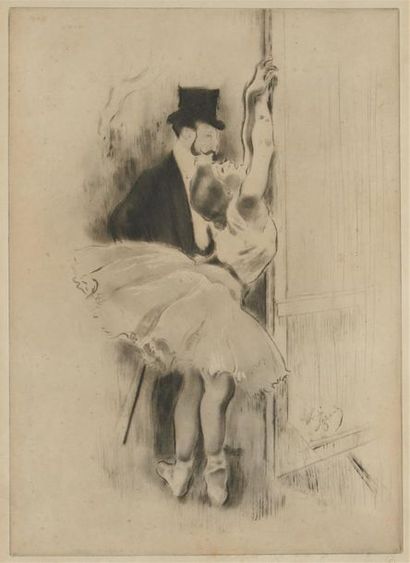 Louis LEGRAND (1863-1951)
Danseuse et galant...