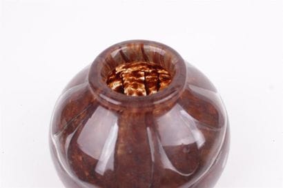 VERLYS - Vase boule en verre. Epreuve de...