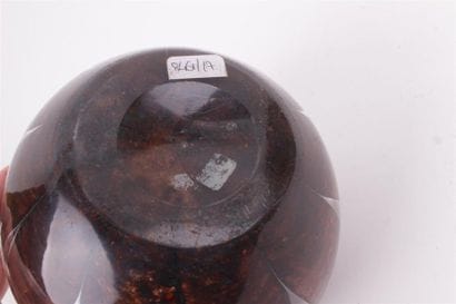 VERLYS - Vase boule en verre. Epreuve de...