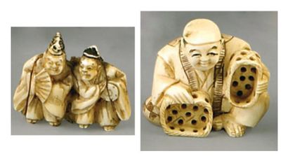 Trois petits okimono dans le style des netsuke...