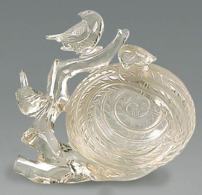 Lave-pinceaux en cristal de roche en forme...