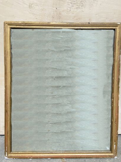 MIROIR de forme rectangulaire en bois et...