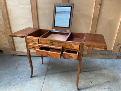 COIFFEUSE en bois de placage marqueté en...