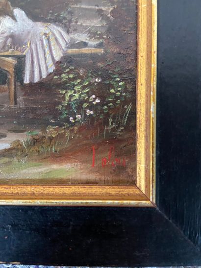 L .ELOIR (XXème siècle)

Scène galante 

Huile...