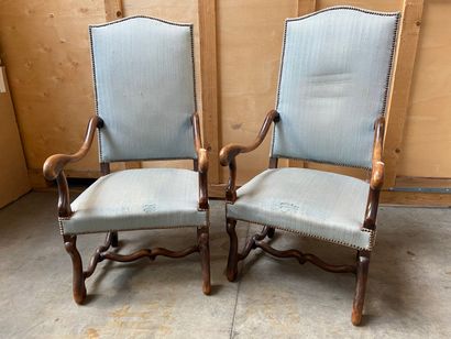 ENSEMBLE comprenant deux fauteuils et quatre...