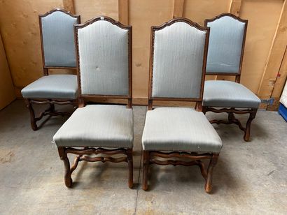 ENSEMBLE comprenant deux fauteuils et quatre...