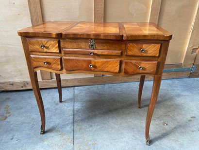 COIFFEUSE en bois de placage marqueté en...