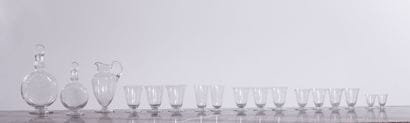 BACCARAT 
Part of service out of engraved...
