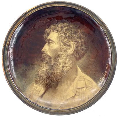 G. BERDIN (XXe siècle)
Assiette en laque...