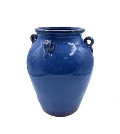 Vase à quatre passants en céramique émaillée...