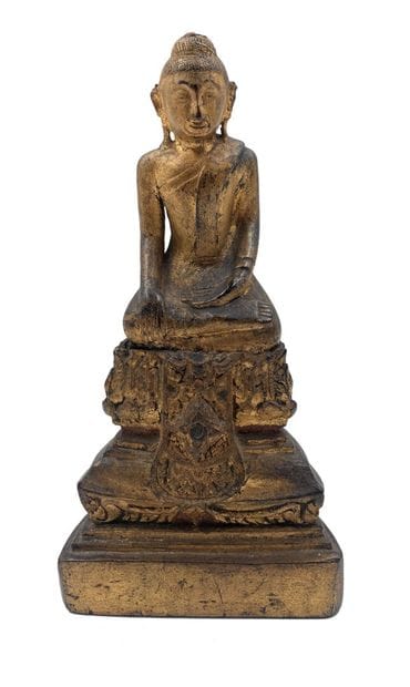 Birmanie, XIXe siècle 
Bouddha assis en padmasana,...