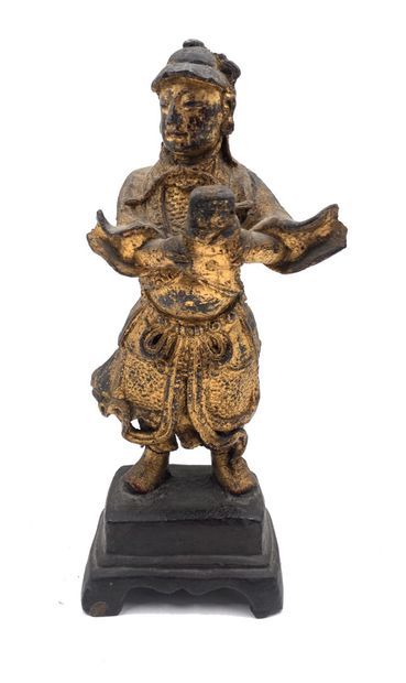 CHINE, Époque Ming, XVIIe siècle 
Guerrier...