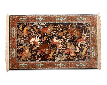 PERSE - Ghoum 
Tapis en laine et soie à décor...