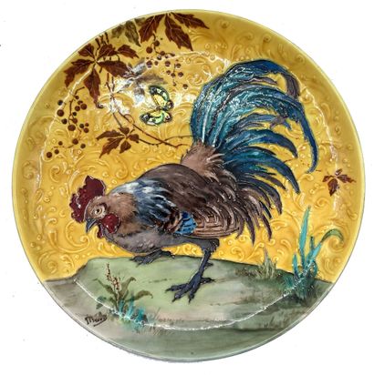 T. BENAIS (XXe siècle)
Plat circulaire en...
