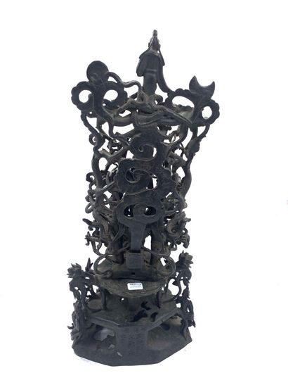 Chine, époque Ming, XVIe/XVIIe siècle 
Sculpture...