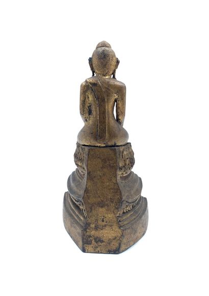 Birmanie, XIXe siècle 
Bouddha assis en padmasana,...