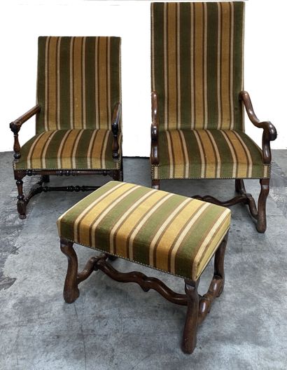 Ensemble comprenant deux fauteuils à haut...