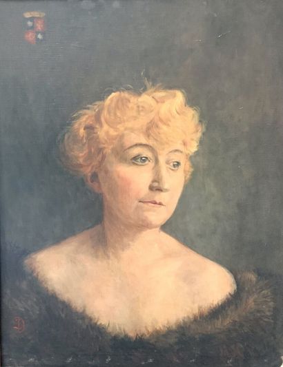 Modern school
Portrait of a woman with fur.
Oil...