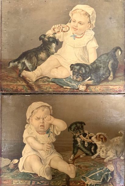 Modern school
Toddler and puppies
Reproduction...
