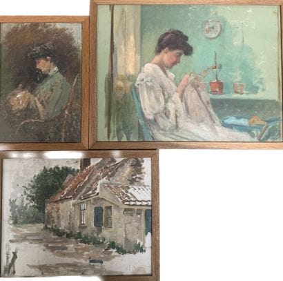 Ensemble de pièces encadrées représentant...