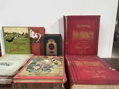 Important lot of volumes on classical literature...