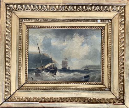 French school of the end of the 19th century
Storm
Oil...
