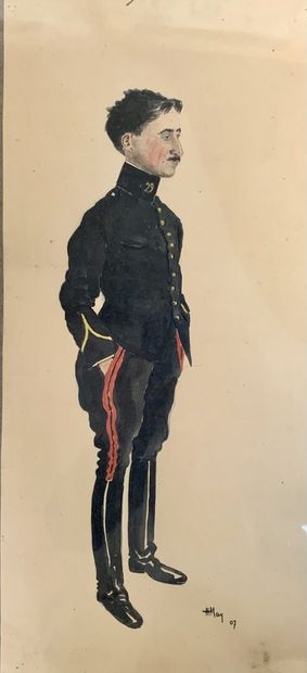 Phil MAY (1864-1903) (att.to)
Gunner
Gouache...