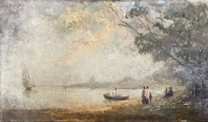 André GUERIN LE GAY (born in 1872)
Lake landscape...