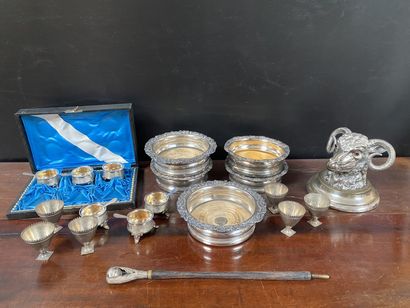 Lot of silver plated metal including egg...