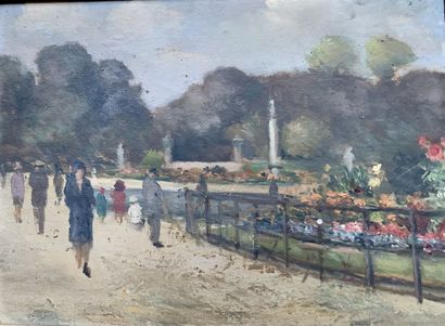 Modern school
Animated park
Oil on panel,...