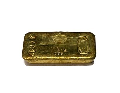 One gold ingot, gross weight 1000.8 g, fine...