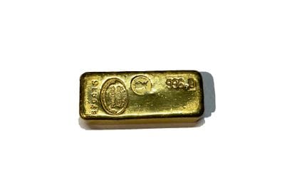 One gold ingot, gross weight 999.8 g, fine...
