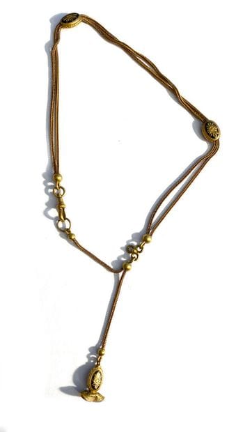 WALLET CHAIN in 750 thousandths yellow gold,...