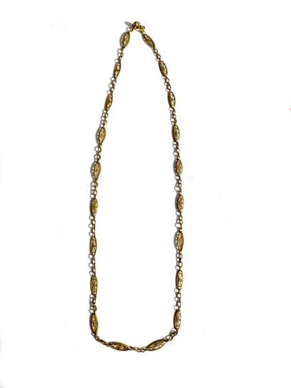 Articulated necklace in 750 thousandths yellow...
