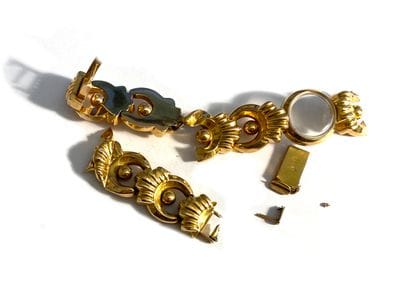 DEBRIS watch bracelet in 750 thousandths...