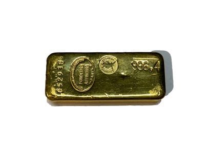 One gold ingot, gross weight 1000.1 g, fine...