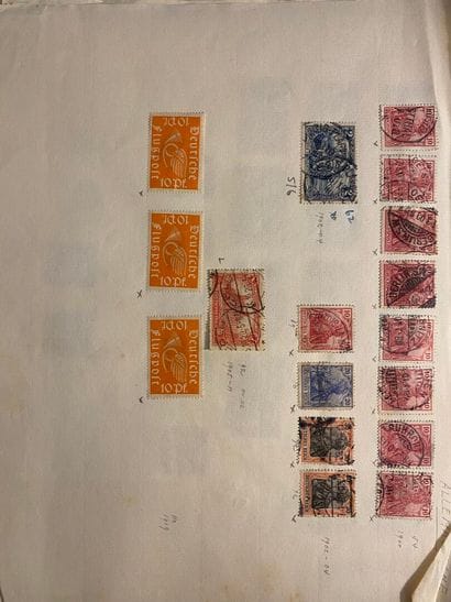 World stamps including France, Russia, Belgium,...