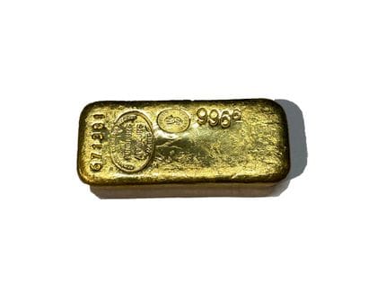 One gold ingot, gross weight 1000.3 g, fine...