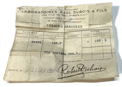 One gold ingot, gross weight 998.1 g, fine...