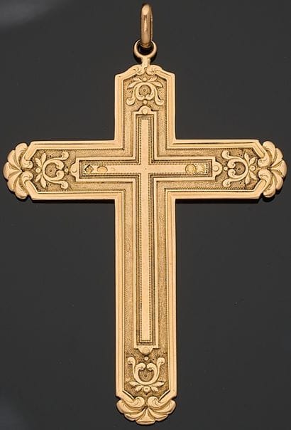 PENDENTIF croix en or jaune 750 millièmes...