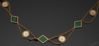 COLLIER articulé en or jaune 750 millièmes,...