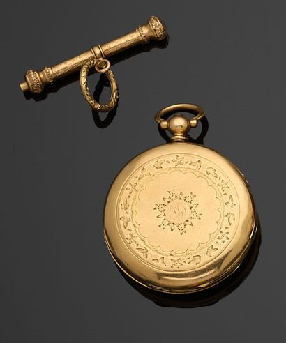 MONTRE de dame en or jaune 750 millièmes,...