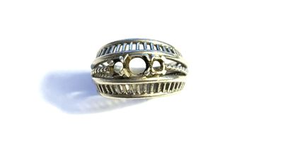 ENSEMBLE de deux montures de bague, l'une...