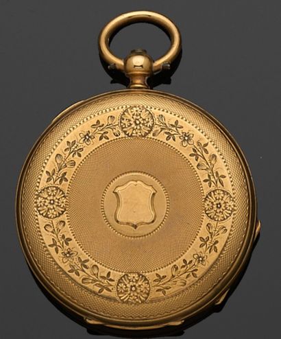 MONTRE DE DAME en or jaune 750 millièmes,...