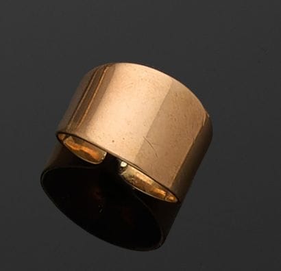 BAGUE ouverte en or jaune/rose 585 millièmes...