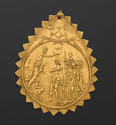 MOTIF de forme goutte en or jaune 750 millièmes...