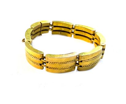 BRACELET articulé en or jaune 750 millièmes,...