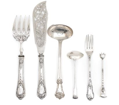 SET in silver 925 thousandths and 800 thousandths,...