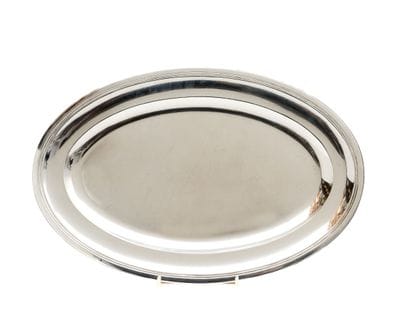 Oval silver PLAT, 925 thousandths, (scratches,...