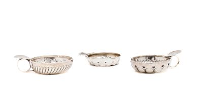 SET of three 925 thousandths silver wine...